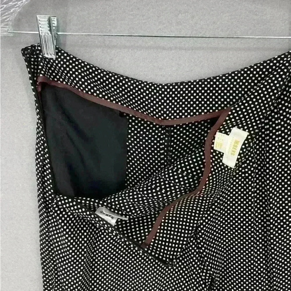 Maeve by Anthropologie Black White Polka Dot Plus Pockets Wide Leg Pants 0 - Picture 11 of 13